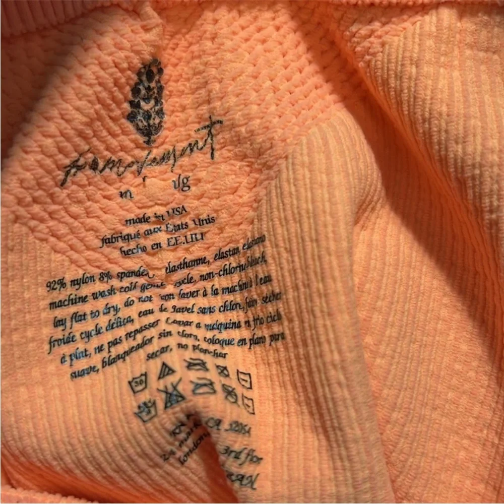 Free People Movement Prajna ribbed biker shorts Orange Size M/L_5